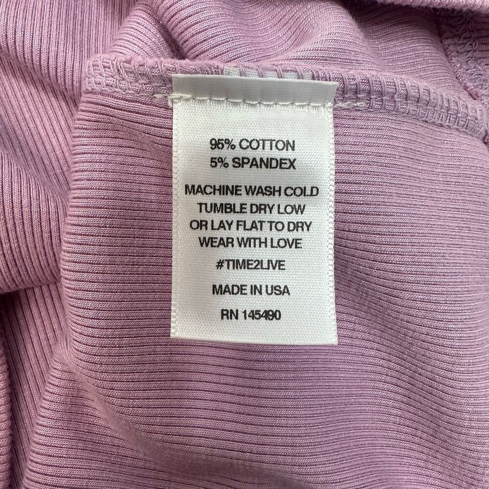 NEW Electric & Rose Racerback Ribbed Tank Top Lavender Stretch Cotton Small - Picture 7 of 7